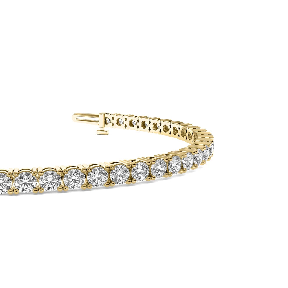 Four Prongs Round Diamond Tennis Bracelet