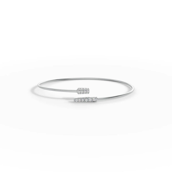 Elegant Twist Cuff Charm Bracelet With Pure 925 Silver