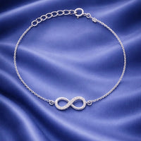 Infinity Sparkle Diamond Bracelet in 925 Sterling Silver