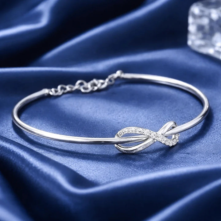 Infinity Sparkle Diamond Bracelet in 925 Sterling Silver