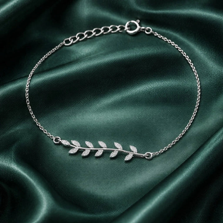 Elegant Vine Diamond Bracelet – 925 Sterling Silver