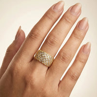 Celeste Lattice Diamond Ring