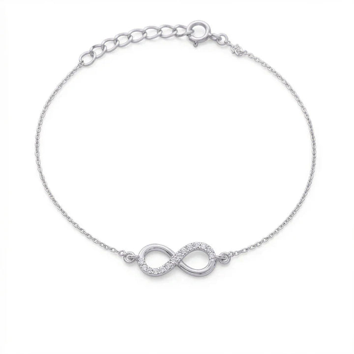 Infinity Sparkle Diamond Bracelet in 925 Sterling Silver