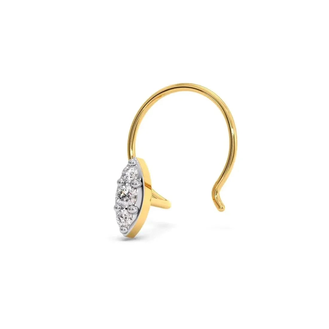 Aurelia Round Diamond Nose Pin