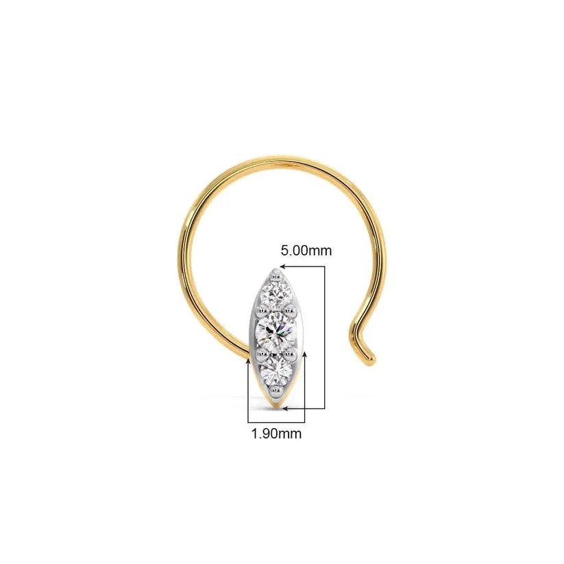 Aurelia Round Diamond Nose Pin