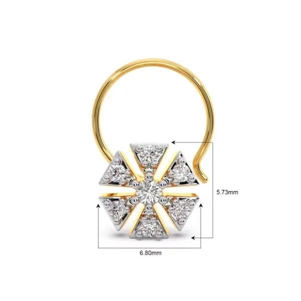 Celestial Bloom Diamond Nose Pin ✨