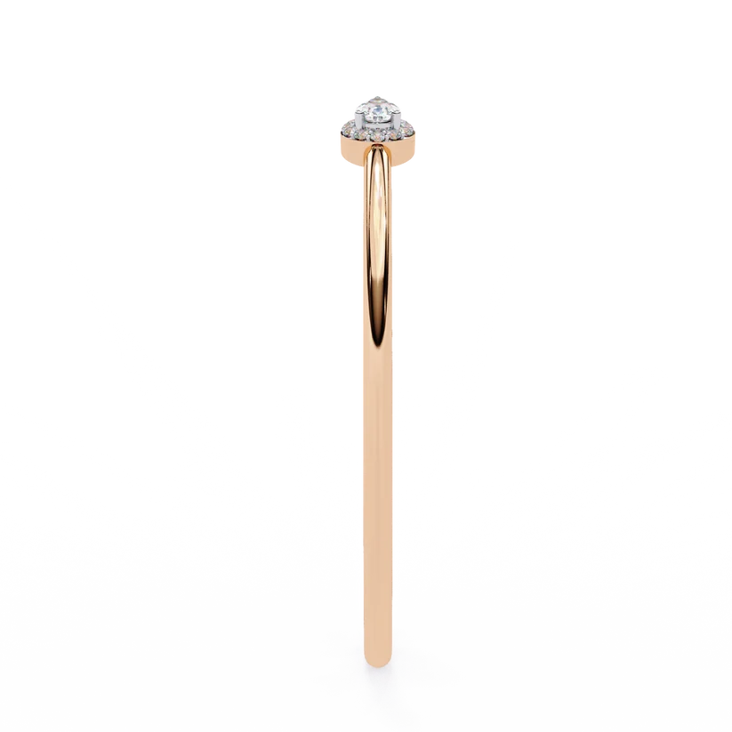 Pear & Round Diamond Open Bangle