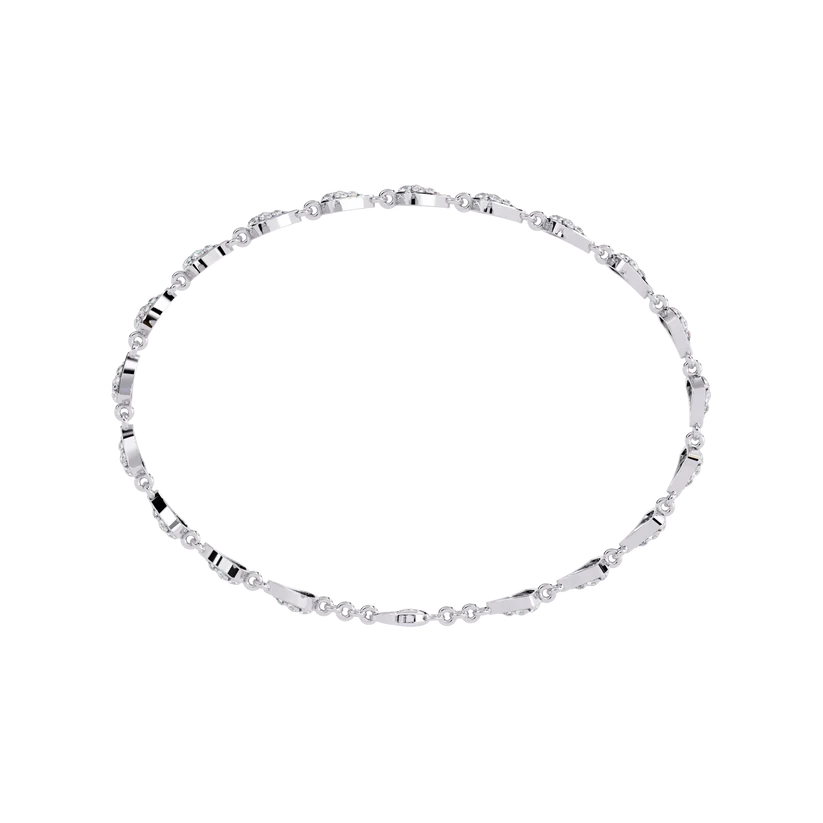 Luxury Gold Bow Link Bracelet with Diamond Accents