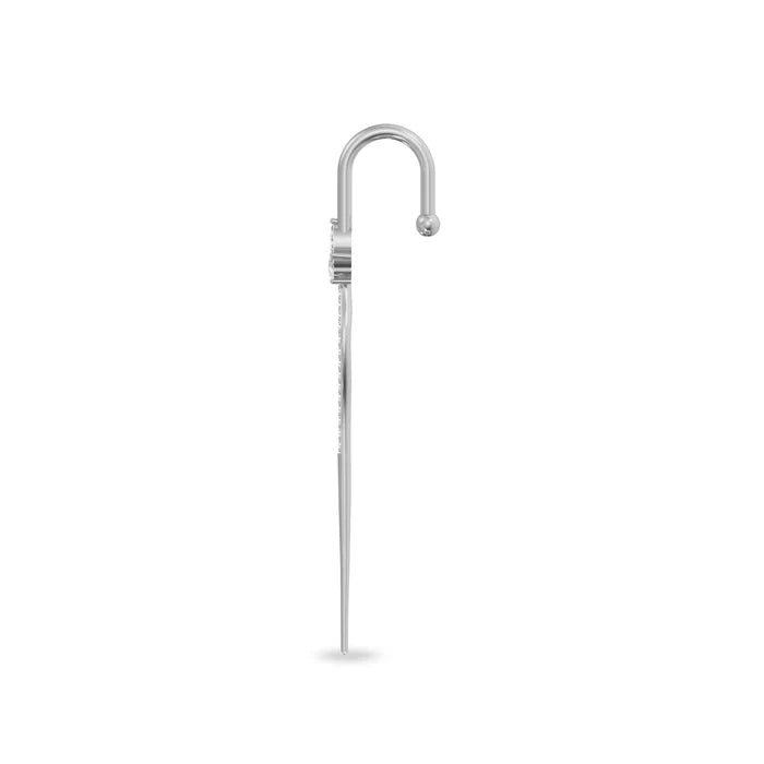 Snake Ear Pin Crawler with Lab Grown Diamonds in 925 Sterling Silver