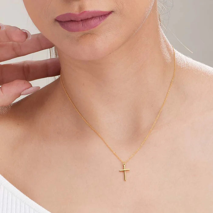 Fede — Yellow Gold Cross Pendant Necklace