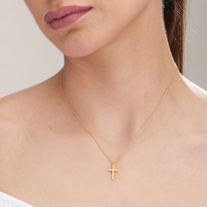 Fede — Yellow Gold Cross Pendant Necklace
