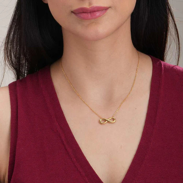 Infinity — Yellow Gold Infinity Pendant Necklace