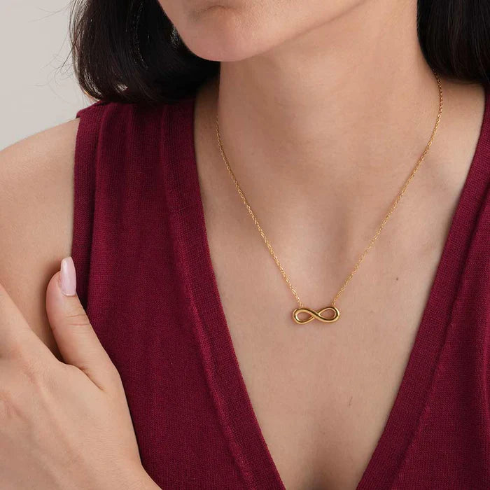 Infinity — Yellow Gold Infinity Pendant Necklace