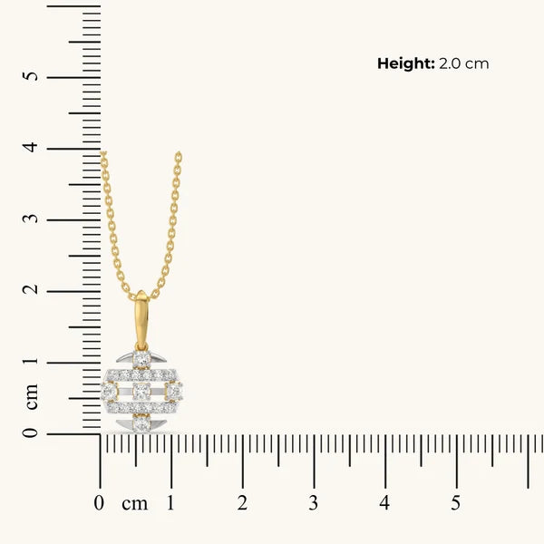 Celestia Geometric Diamond Pendant Necklace