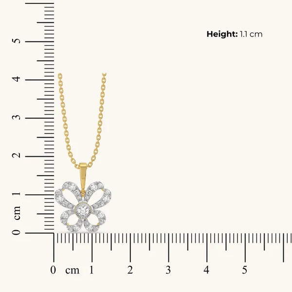 Celestia Floral Diamond Pendant Necklace
