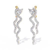 Serpentine Diamond Drop Earrings