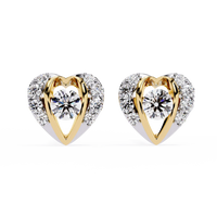 Amore Heart Diamond Pave Drop Earrings
