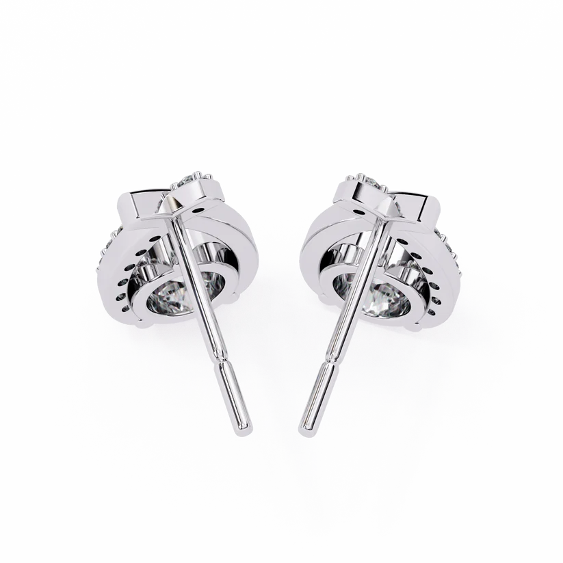 Elegant Diamond Crossover Drop Earrings in Gold