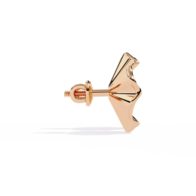 Floral Diamond Fan Stud Earrings