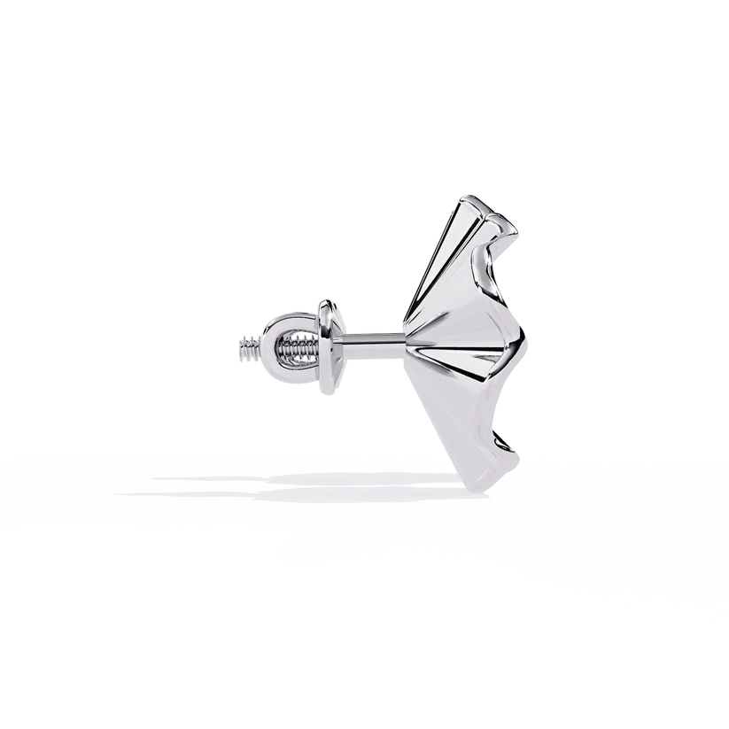 Floral Diamond Fan Stud Earrings