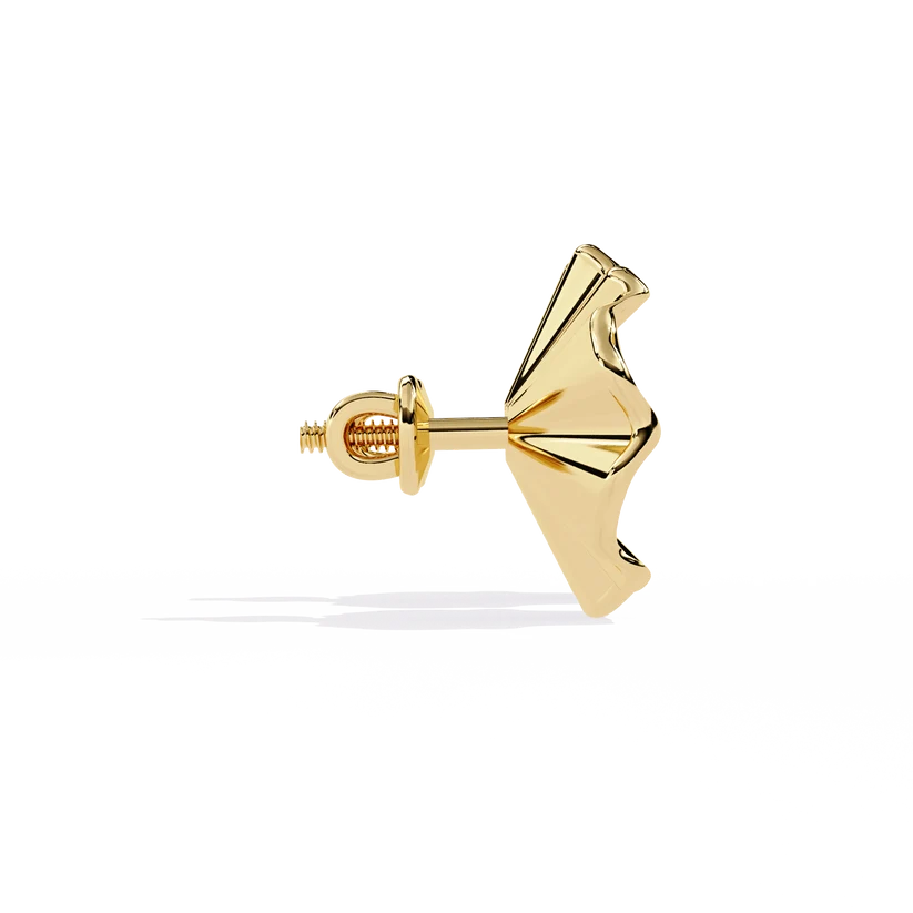 Floral Diamond Fan Stud Earrings