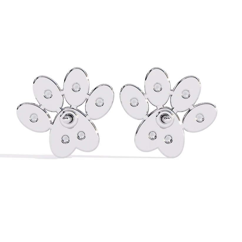 Diamond Floral Cluster Stud Earrings