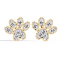 Diamond Floral Cluster Stud Earrings