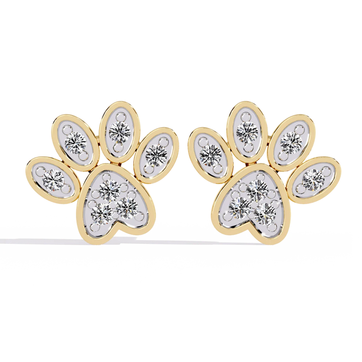 Diamond Floral Cluster Stud Earrings