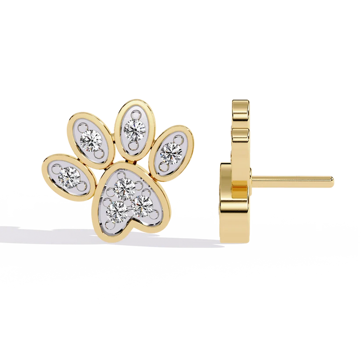 Diamond Floral Cluster Stud Earrings