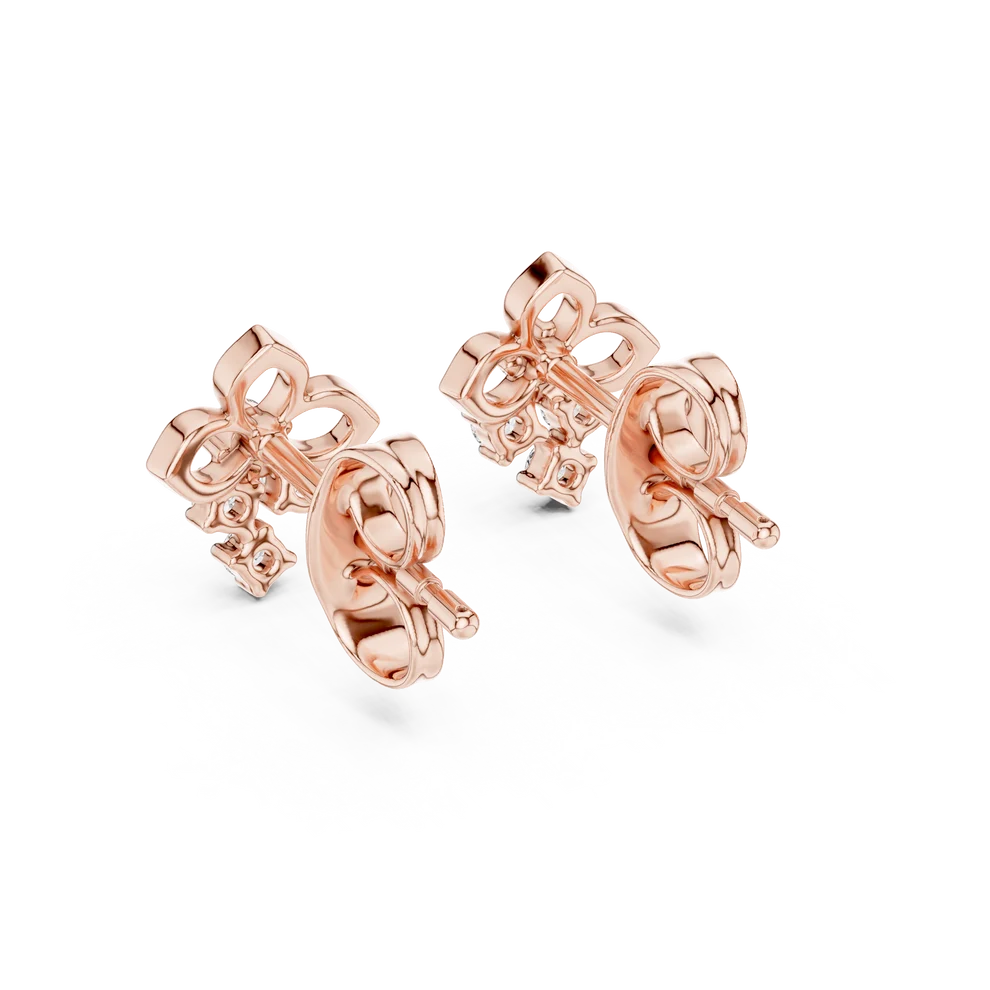 Enchanted Blossom Round Diamond Earrings