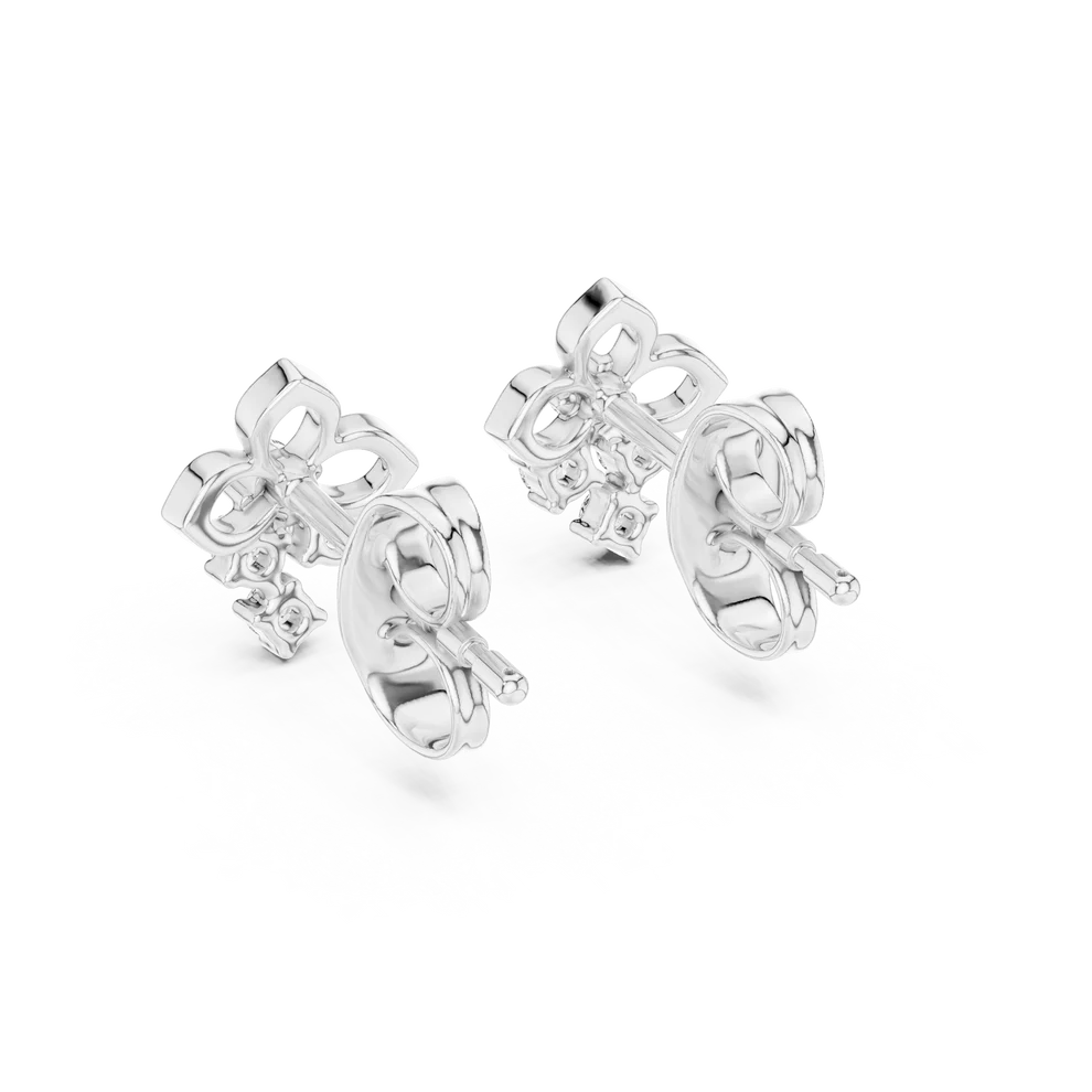Enchanted Blossom Round Diamond Earrings