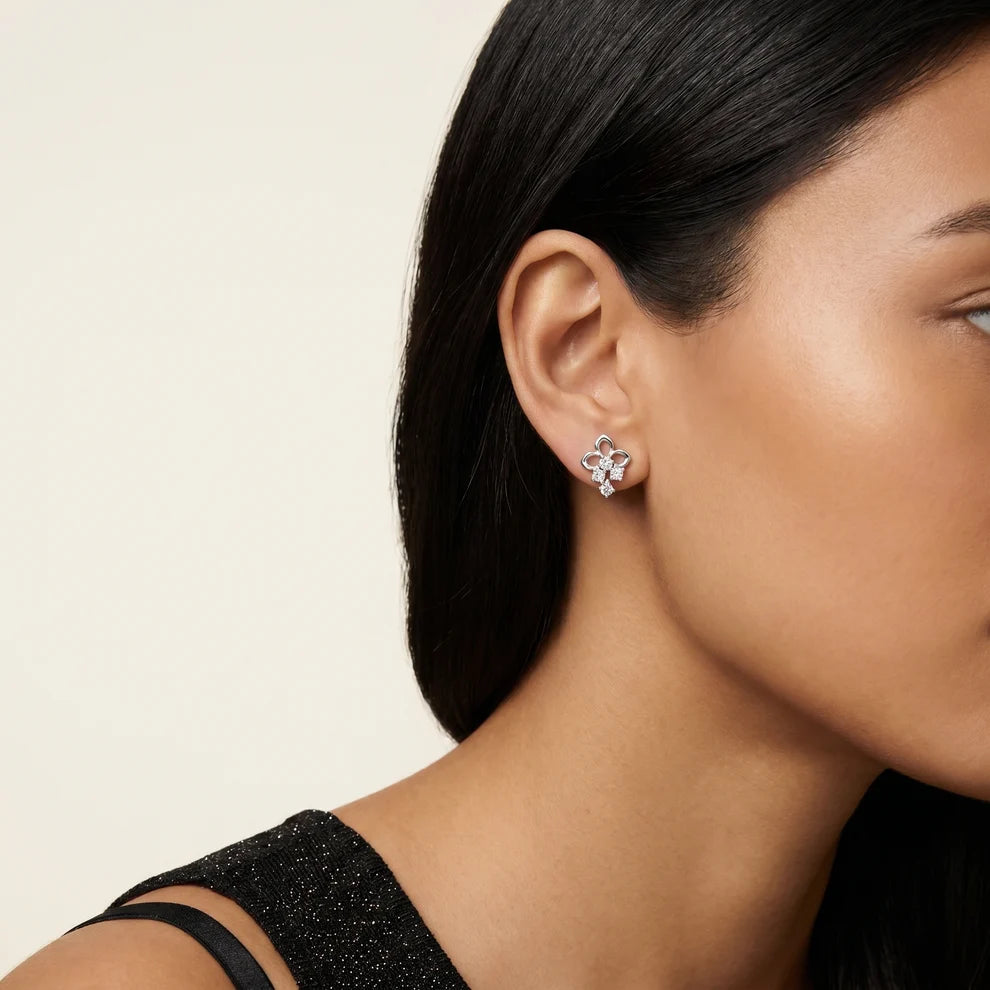 Enchanted Blossom Round Diamond Earrings