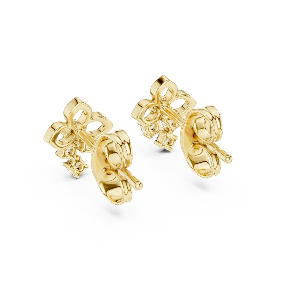 Enchanted Blossom Round Diamond Earrings
