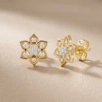 Stella Flora Round Diamond Earrings