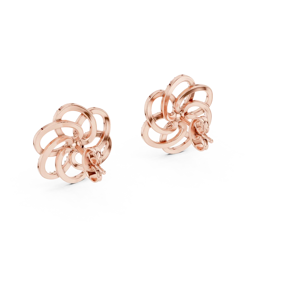 The Infinite Bloom Round Diamond Earrings