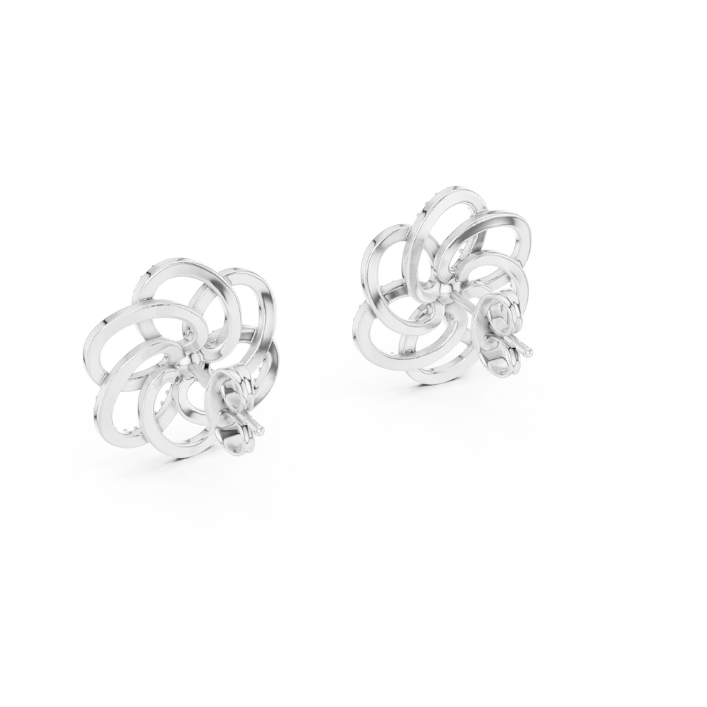 The Infinite Bloom Round Diamond Earrings