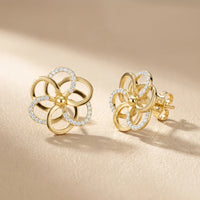 The Infinite Bloom Round Diamond Earrings