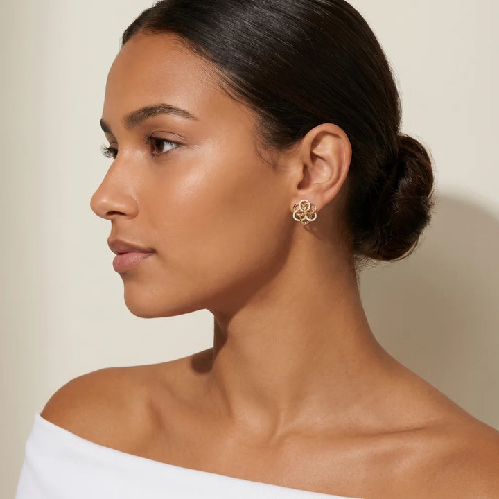 The Infinite Bloom Round Diamond Earrings
