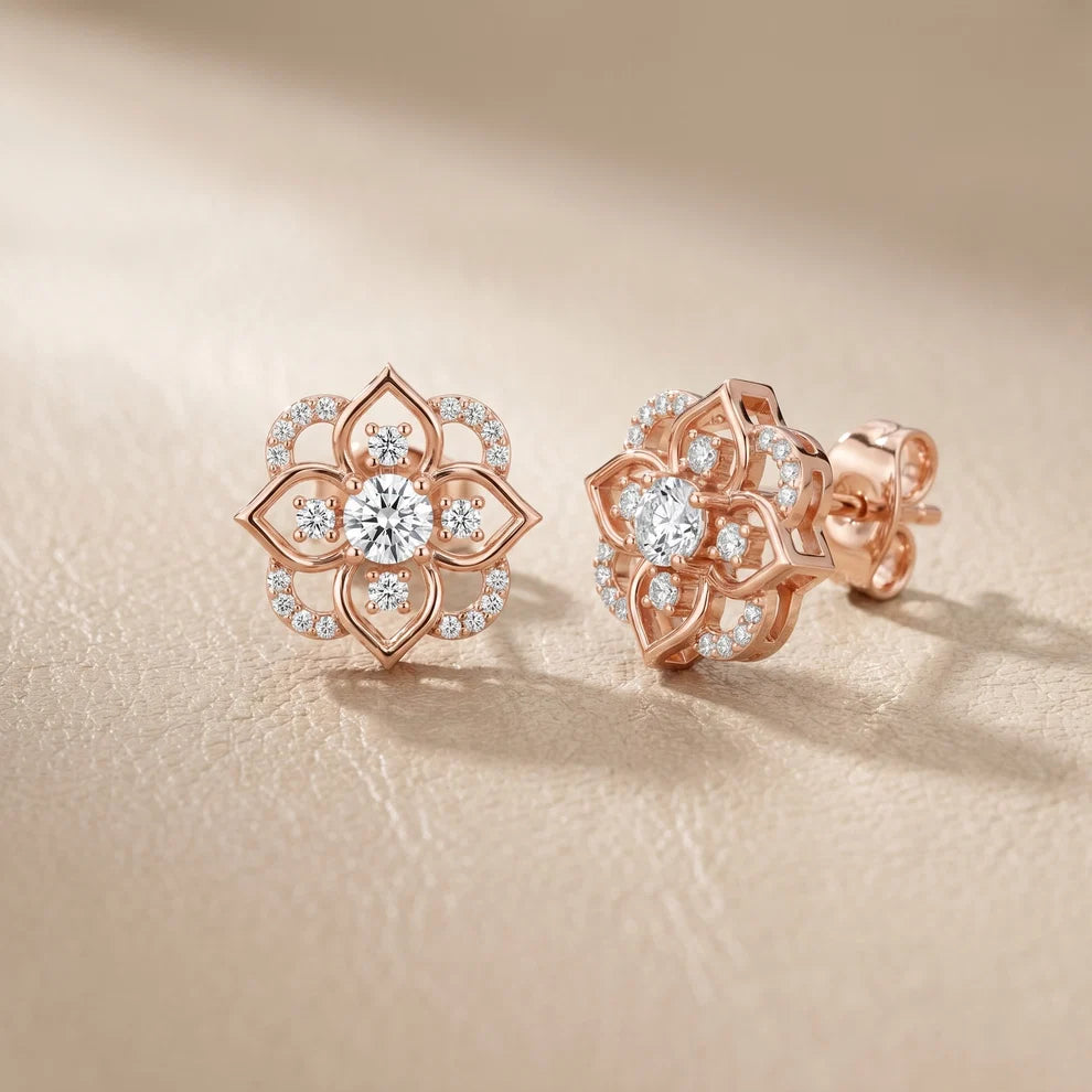 Radiance Layered Round Diamond Earrings