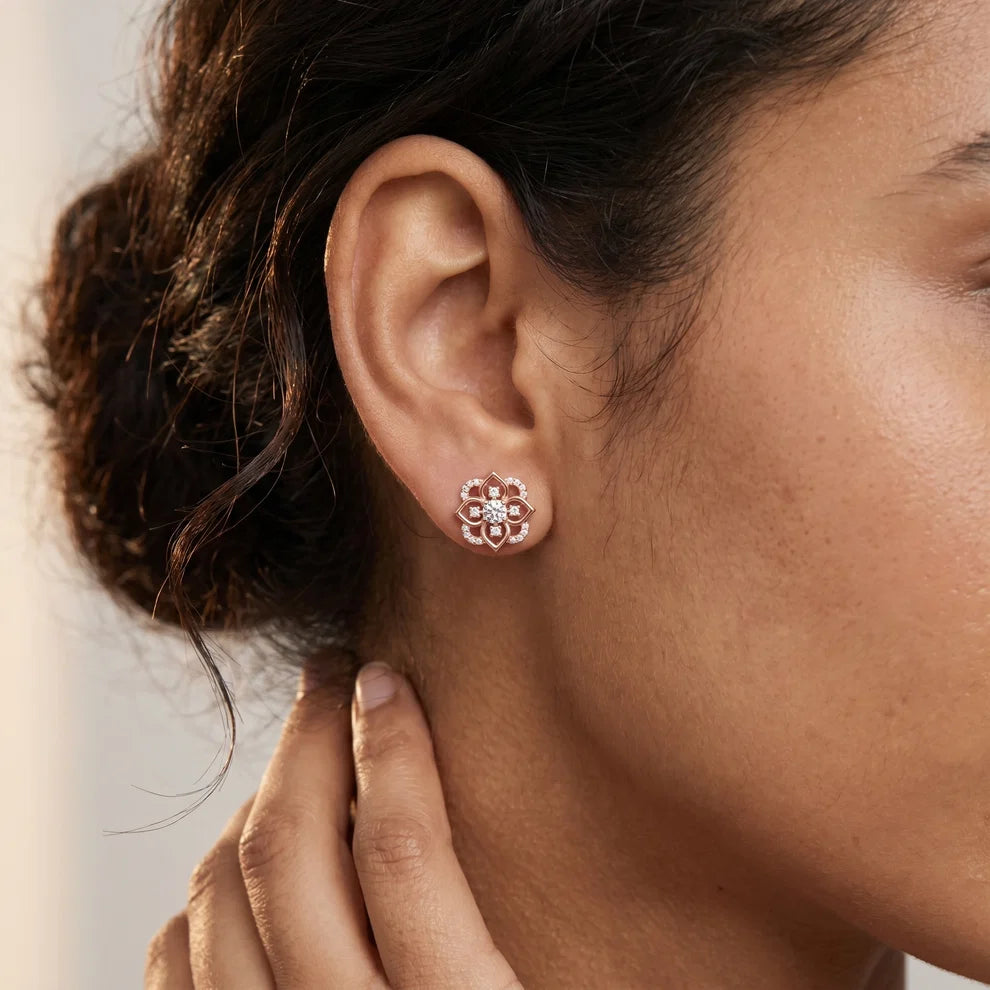 Radiance Layered Round Diamond Earrings