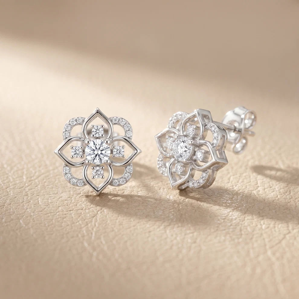 Radiance Layered Round Diamond Earrings
