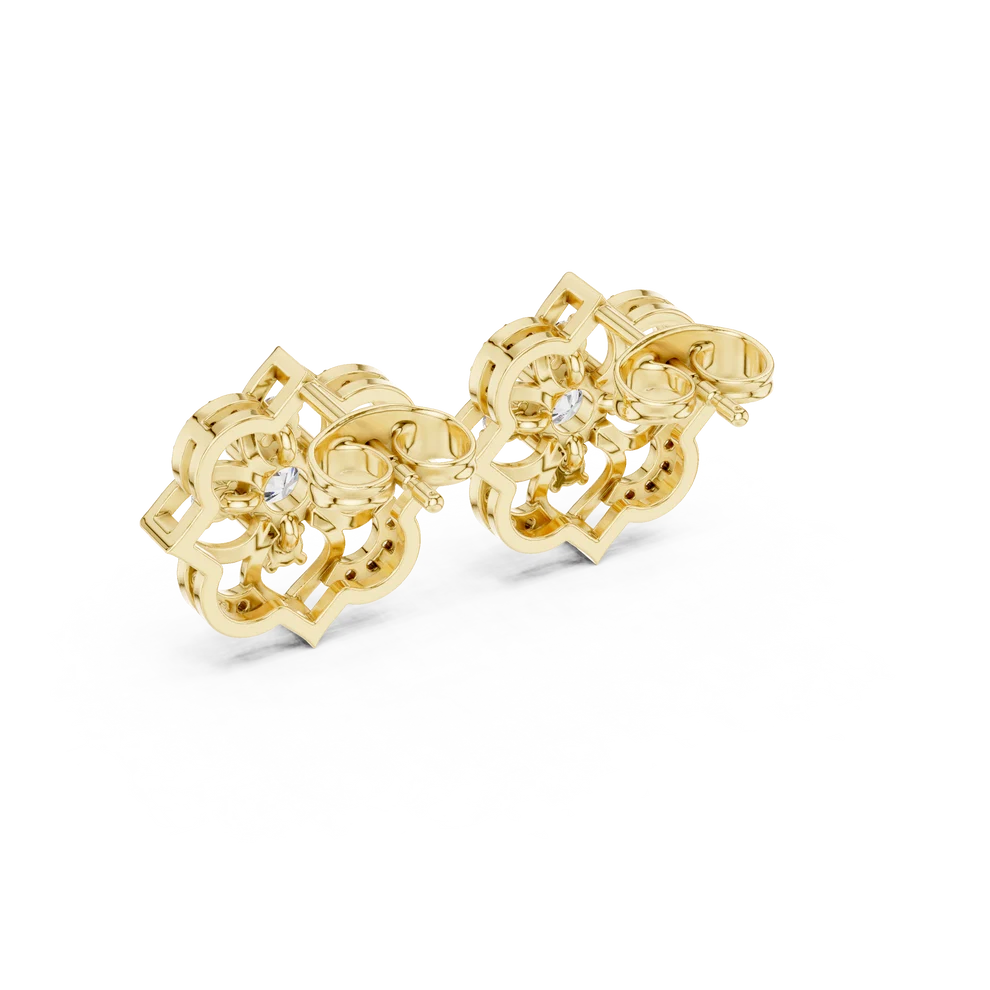 Radiance Layered Round Diamond Earrings