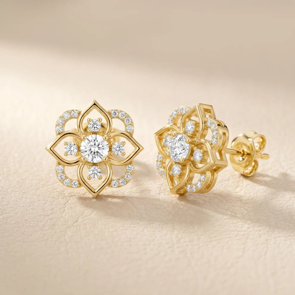 Radiance Layered Round Diamond Earrings