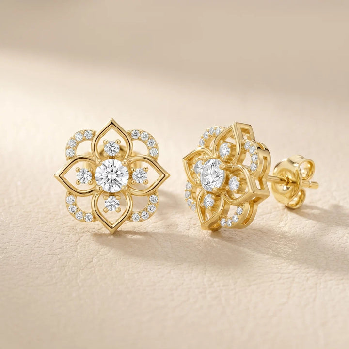 Radiance Layered Round Diamond Earrings