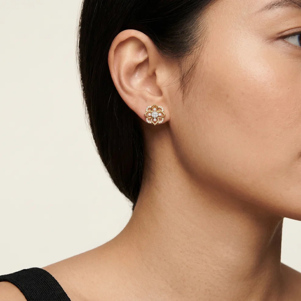 Radiance Layered Round Diamond Earrings