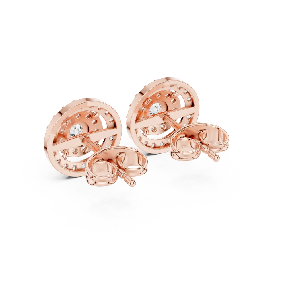Luna Double-Halo Round Diamond Earrings