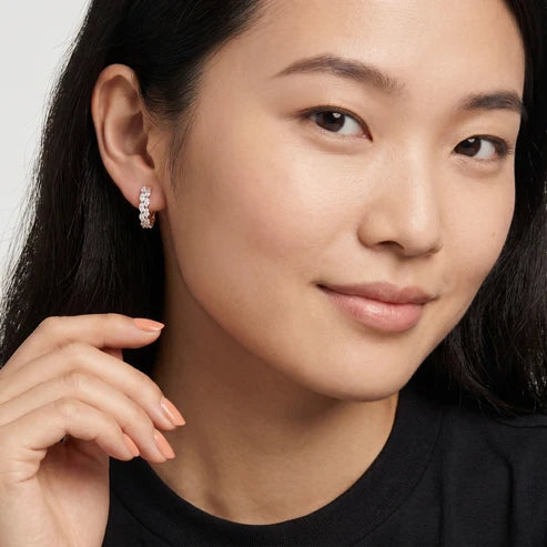 Enchanted Flora Marquise Diamond Hoop Earrings