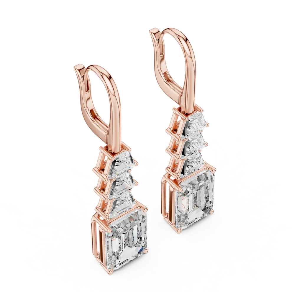 Celeste Emerald Diamond Drop Earrings