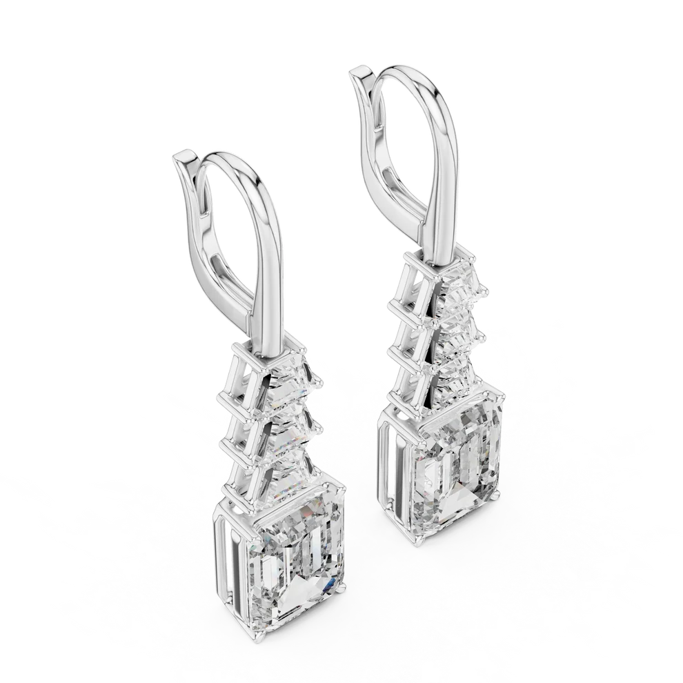 Celeste Emerald Diamond Drop Earrings