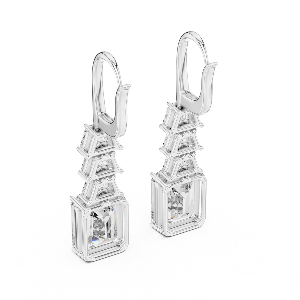 Celeste Emerald Diamond Drop Earrings
